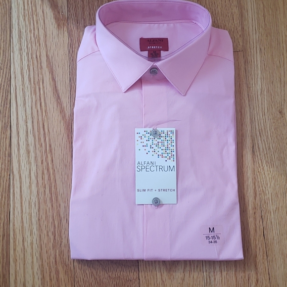 Alfani Slim Fit Stretch Dress Shirt 